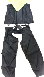 Kids Costumes to Hire - COWBOY - black waistcoat & chaps - CHILD